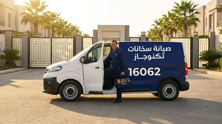 : سيارة مركز صيانة سخانات تكنوجاز المعتمد برقم 16062 تصل للتجمع الخامس فوراً