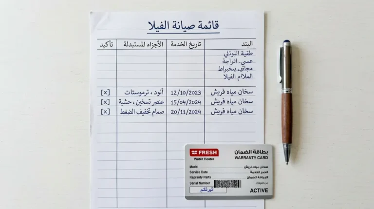 توثيق صيانة سخانات فريش المتعددة في فيلات الشروق والكمبوندات