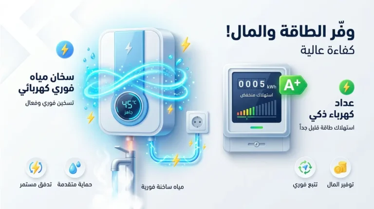 استهلاك السخان الفوري للكهرباء ومقارنة التوفير في فاتورة الطاقة
